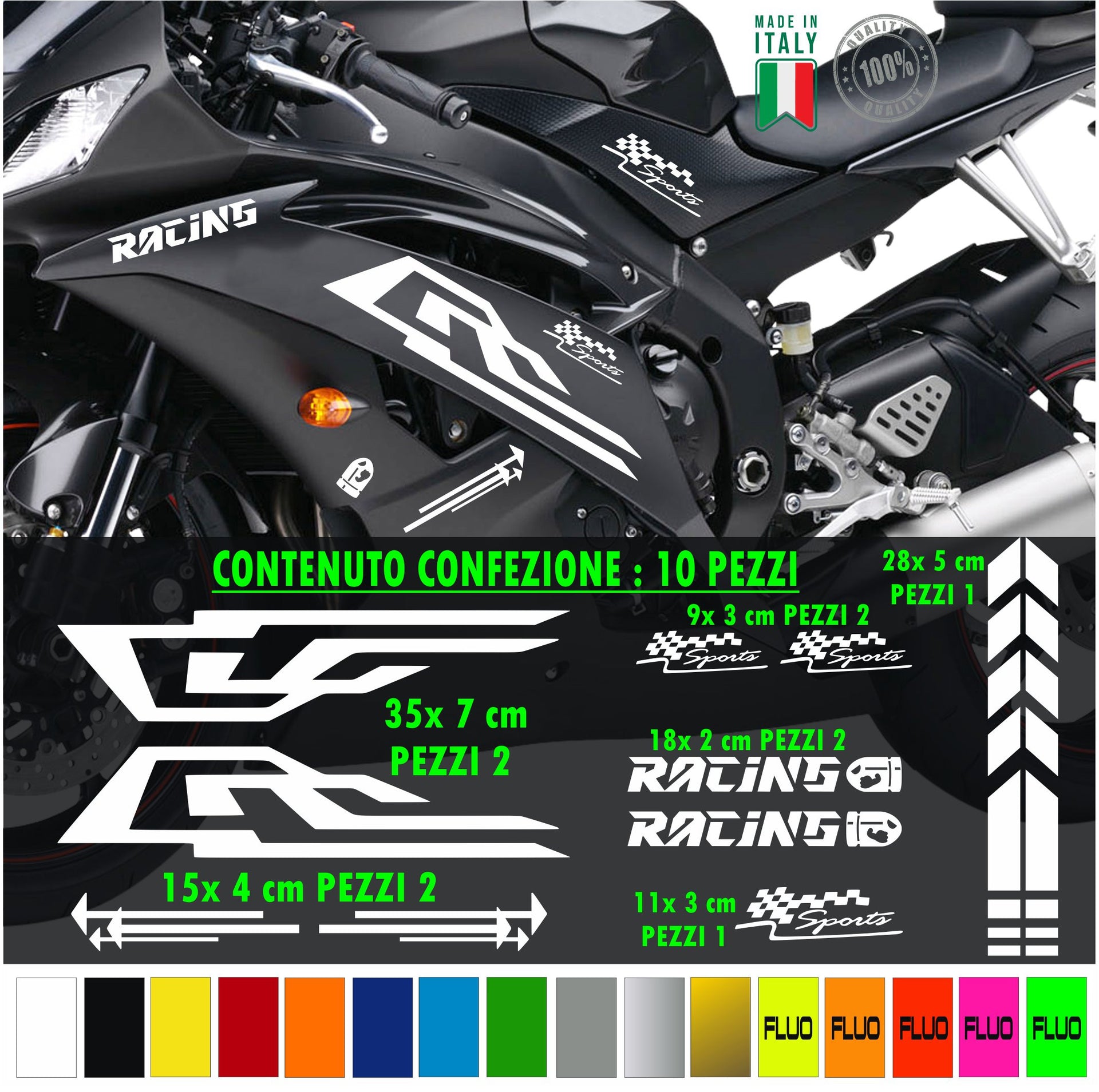 Kit Adesivi moto compatibile per Yamaha Suzuki Honda Kawasaki Ducati chopper harley vintage Cod.1867