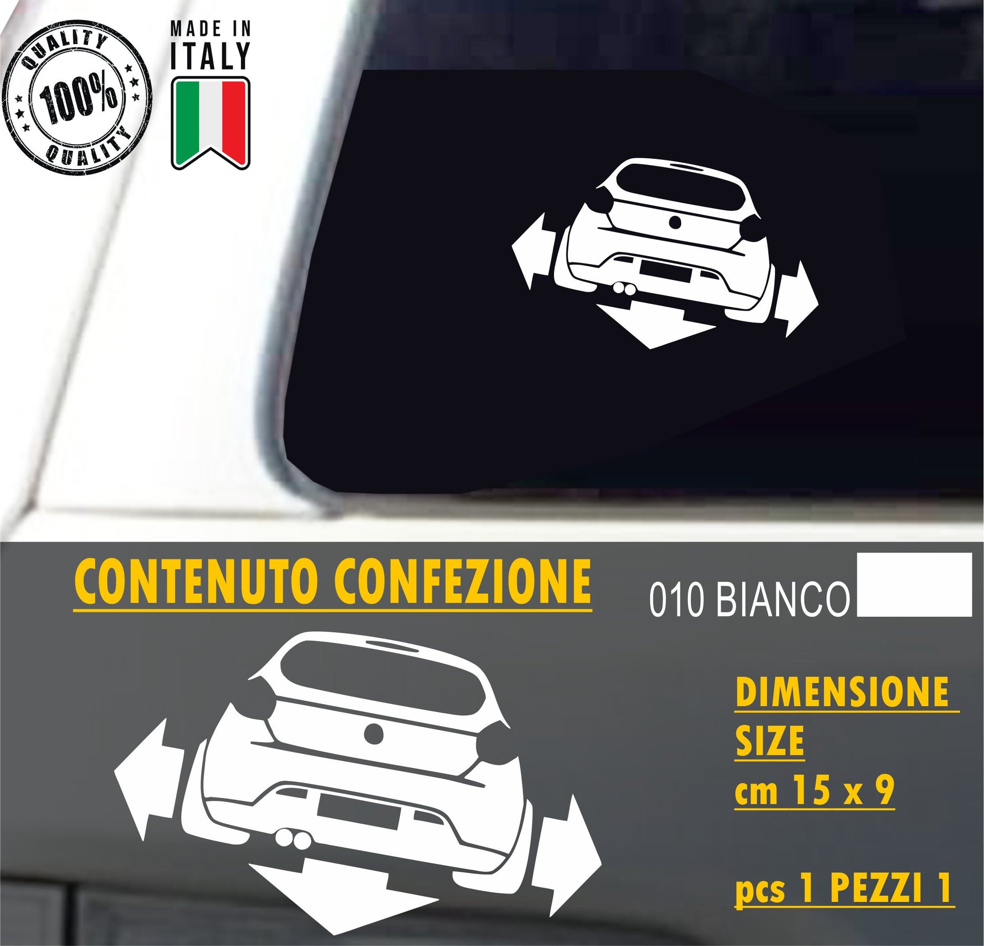 FIAT BRAVO Adesivo Sticker Auto compatibile FIAT BRAVO DOWN-OUT Lunotto DUB JDM Tuning dab vinile c.1953