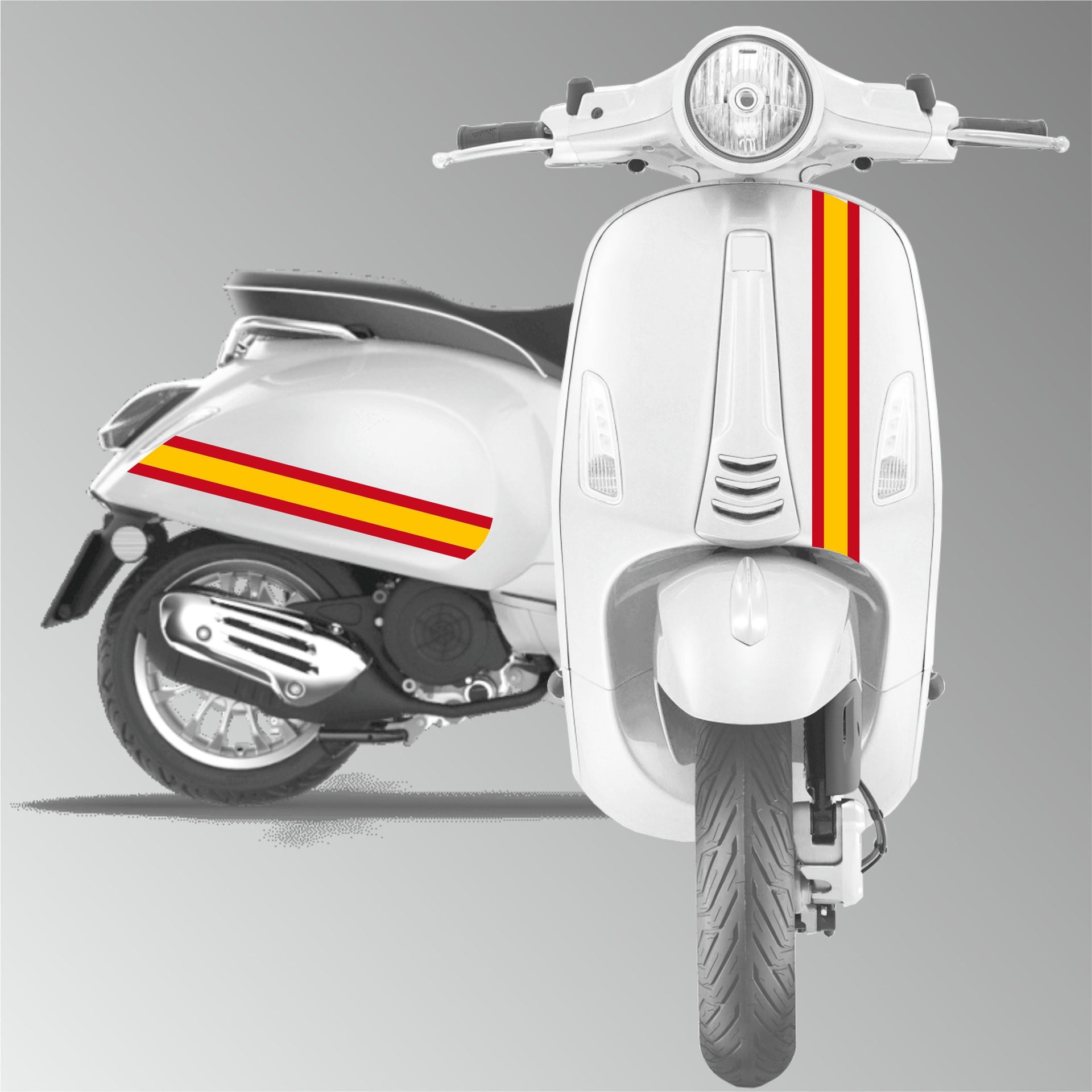 Kit grafica 3 adesivi completi bandiera SPAGNA compatibile con PIAGGIO VESPA GTV GTS P150 primavera sprint cod.2130