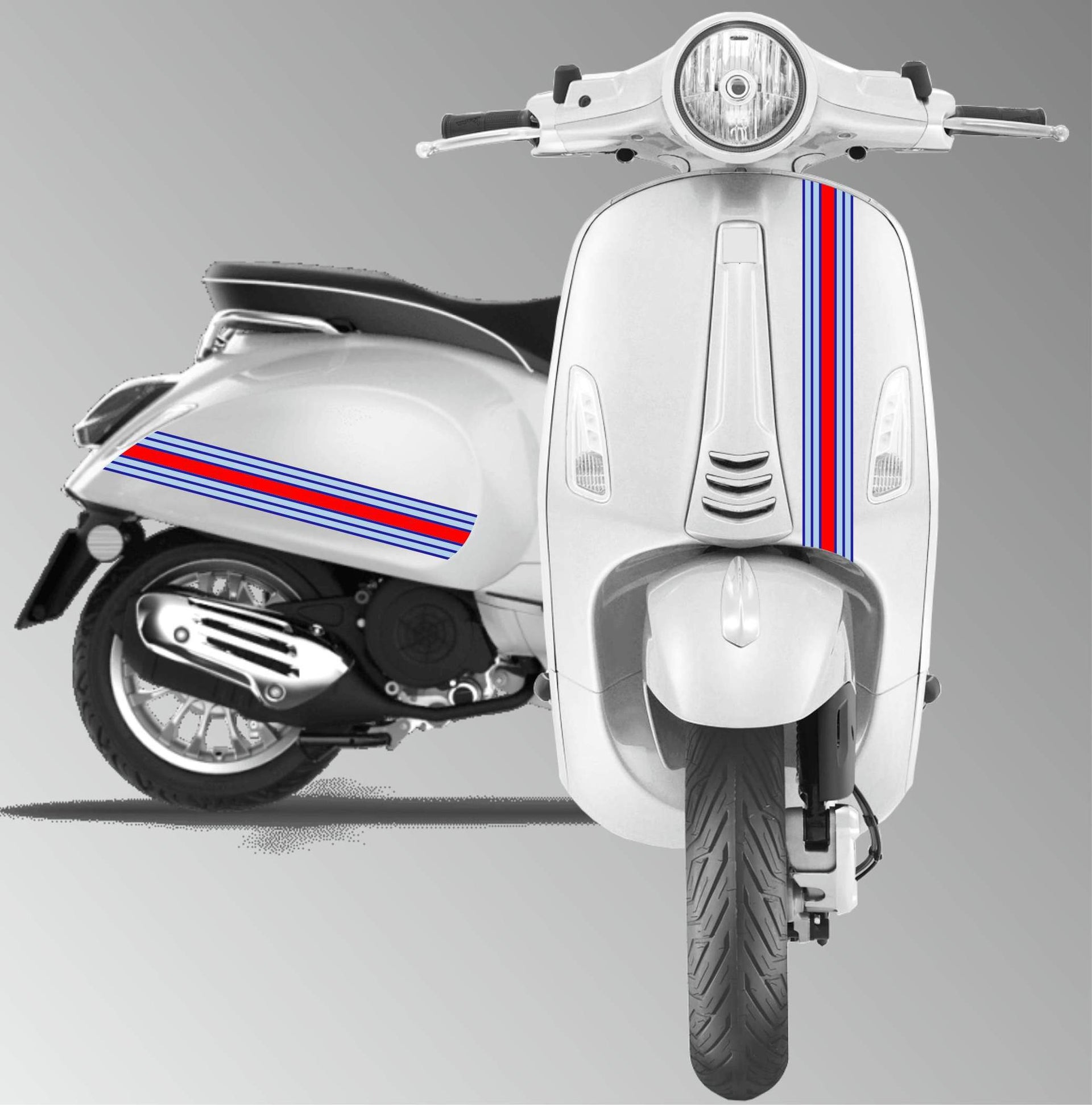 Kit grafica 3 adesivi completi BANDIERA MARTINI cmpatibile con PIAGGIO VESPA GTV GTS P150 primavera sprint cod.2130