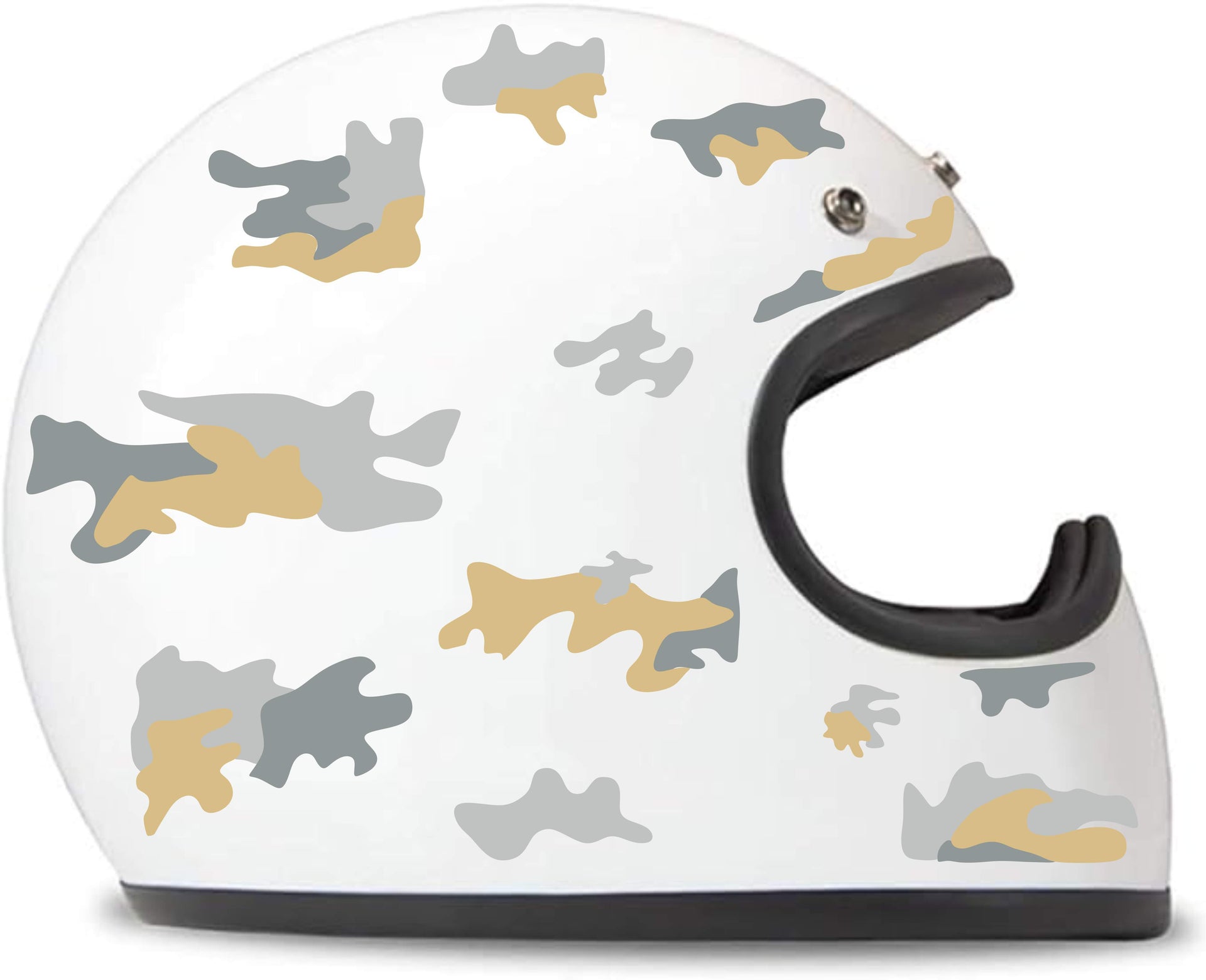 Kit 26 Adesivi camouflage militare stella Casco Moto bici BEIGE-GRIGIO c.2243