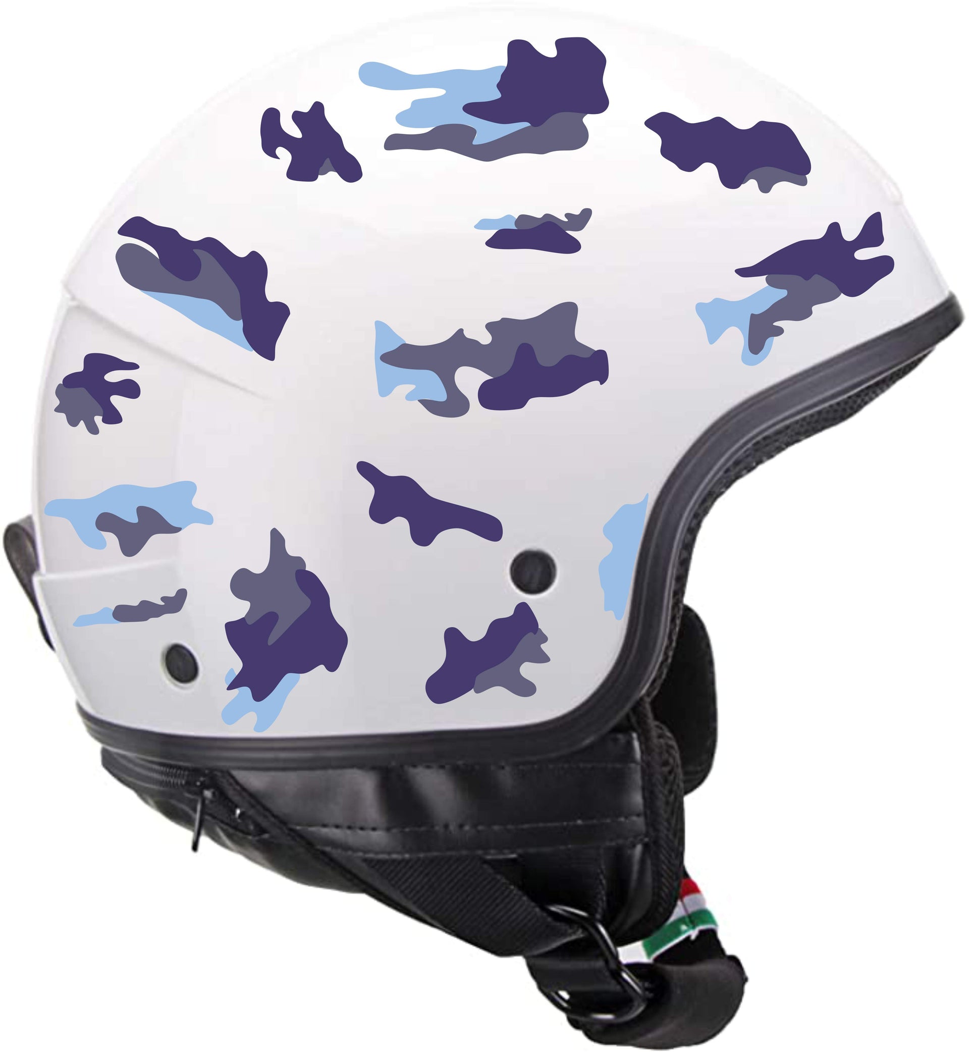 Kit 26 Adesivi camouflage militare stella Casco Moto bici VIOLA-CELESTE c.2249