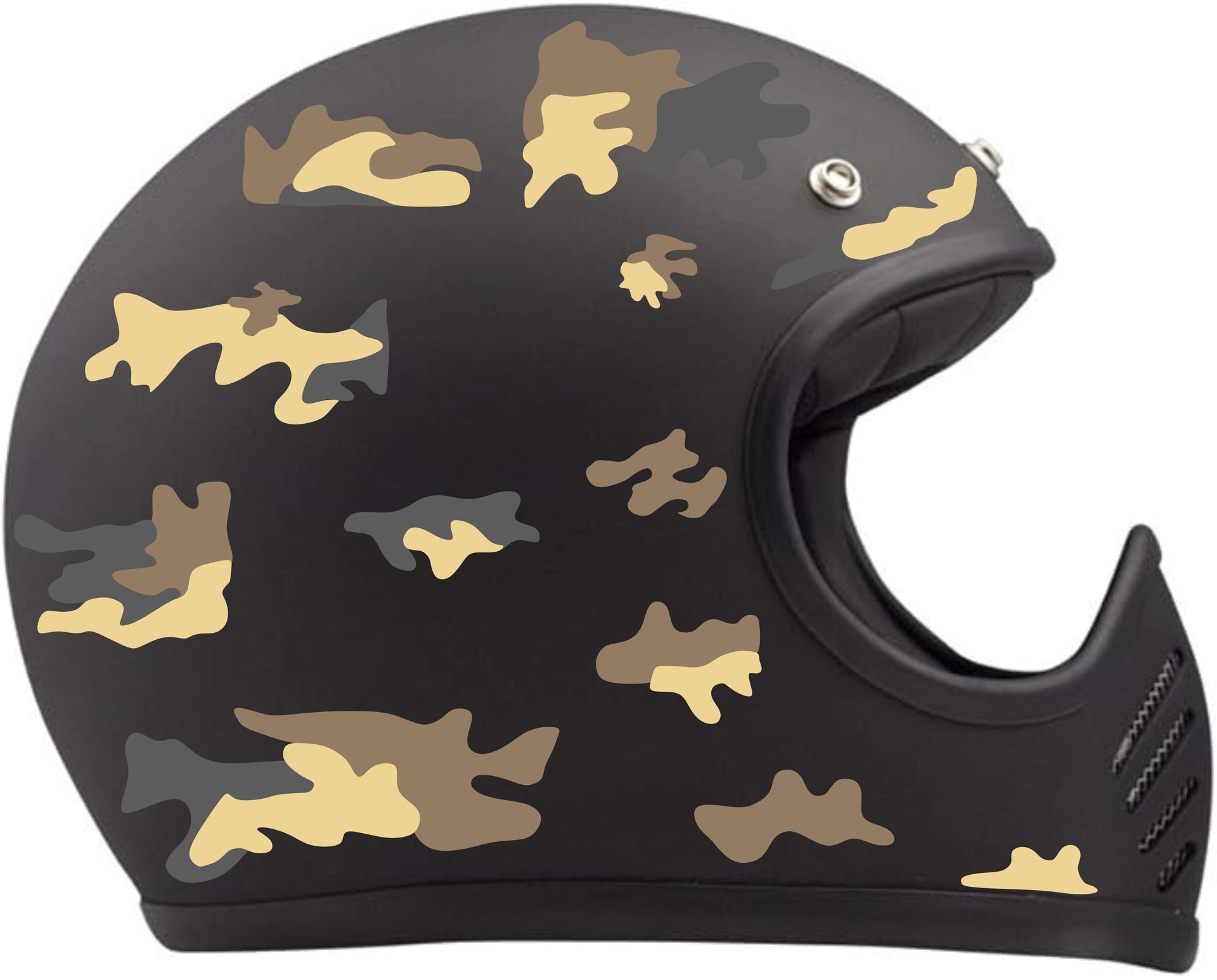 Kit 26 Adesivi camouflage militare stella Casco Moto bici MARRONE-SABBIA c.2253