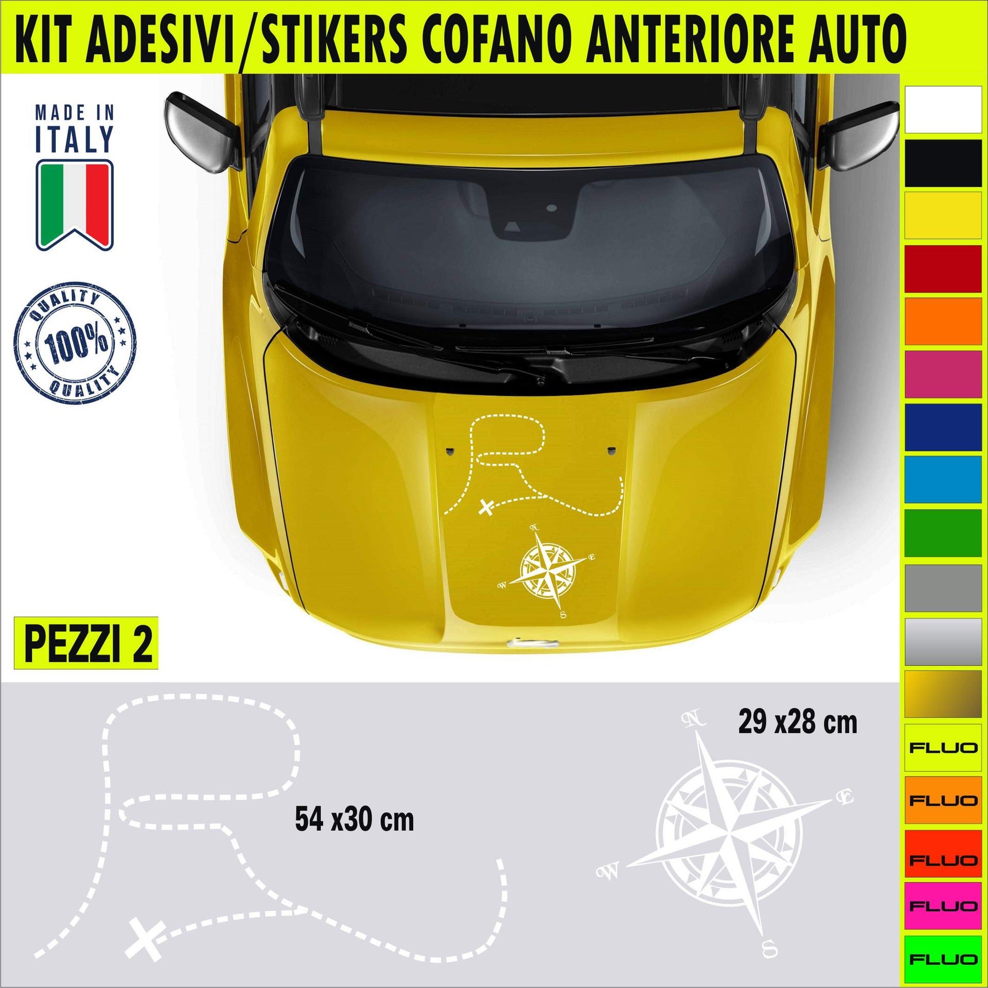 Kit 1 adesivo Renegade wrangler   Cofano Anteriore Fuoristrada Cod.2325