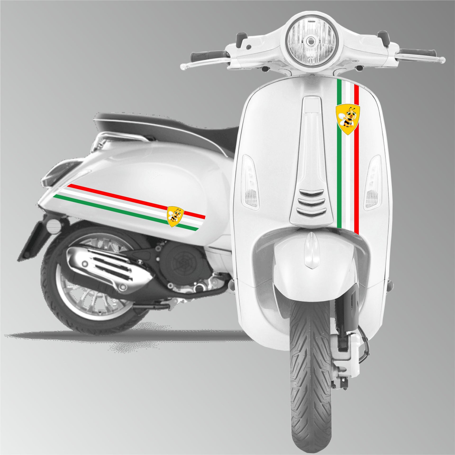 kit 3 Adesivi FASCIA TRICOLORE Universale per PIAGGIO VESPA GTV GTS P150 primavera sprint Cod.2128