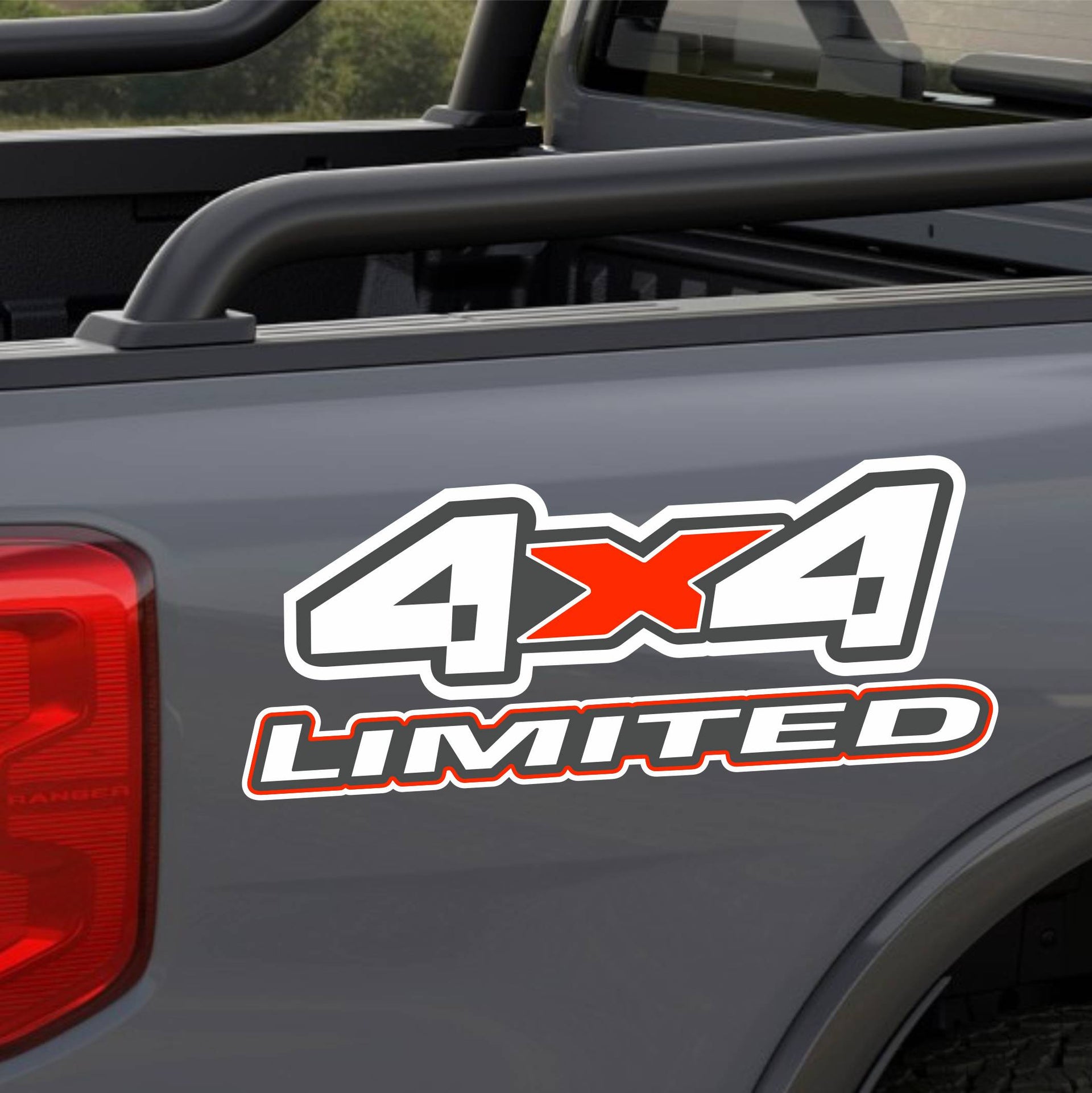 Kit 2 Adesivi 4x4 LIMITED edizione limitata per pick-up Fuoristrada Camion Trattore Universale cod.2422