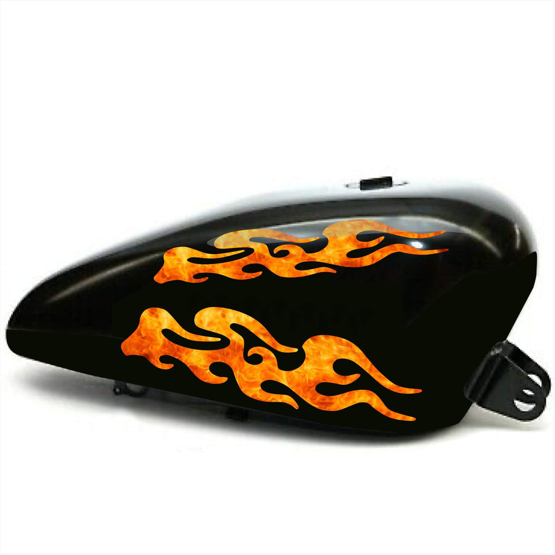 Kit 6 Adesivi SERBATOIO e PARAFANGO FIAMME FIRE FUOCO moto custom bobber chopper shadow rebel vulcan boulevard harley Cod.2459