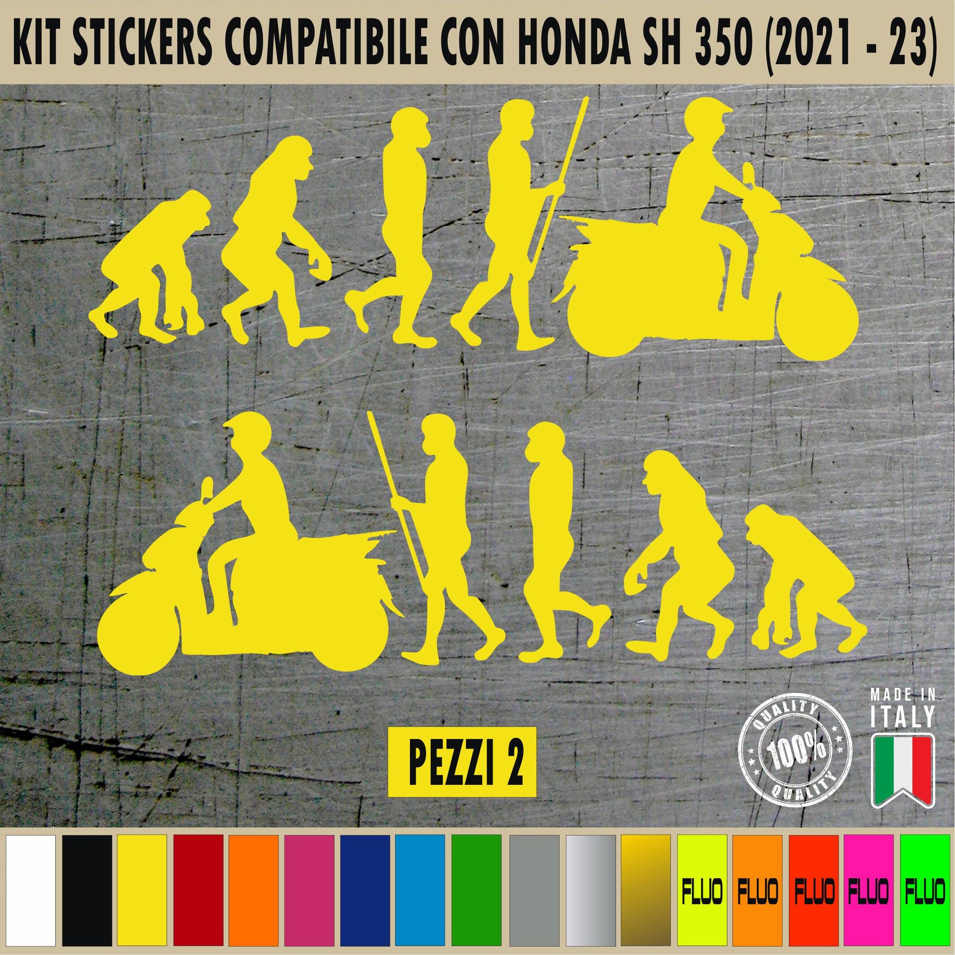 EVOLUZIONE HONDA SH 350 Kit 2 Adesivi/ Grafiche SCOOTER compatibili per Honda SH 350 Cod.2025