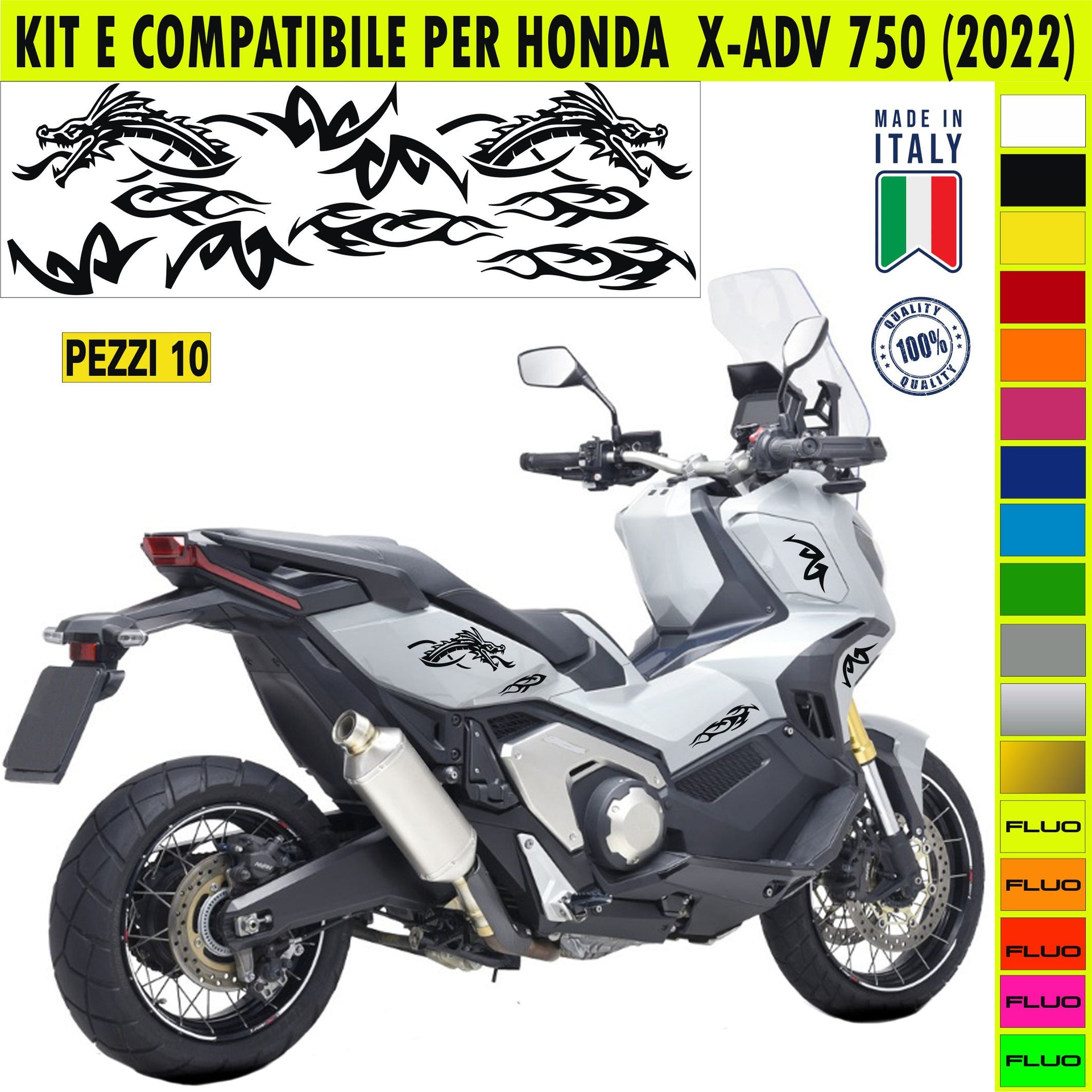 KIT E Adesivi HONDA ADV 750 Grafiche UNICHE compatibili per SCOOTER HONDA ADV 750 Cod.2140