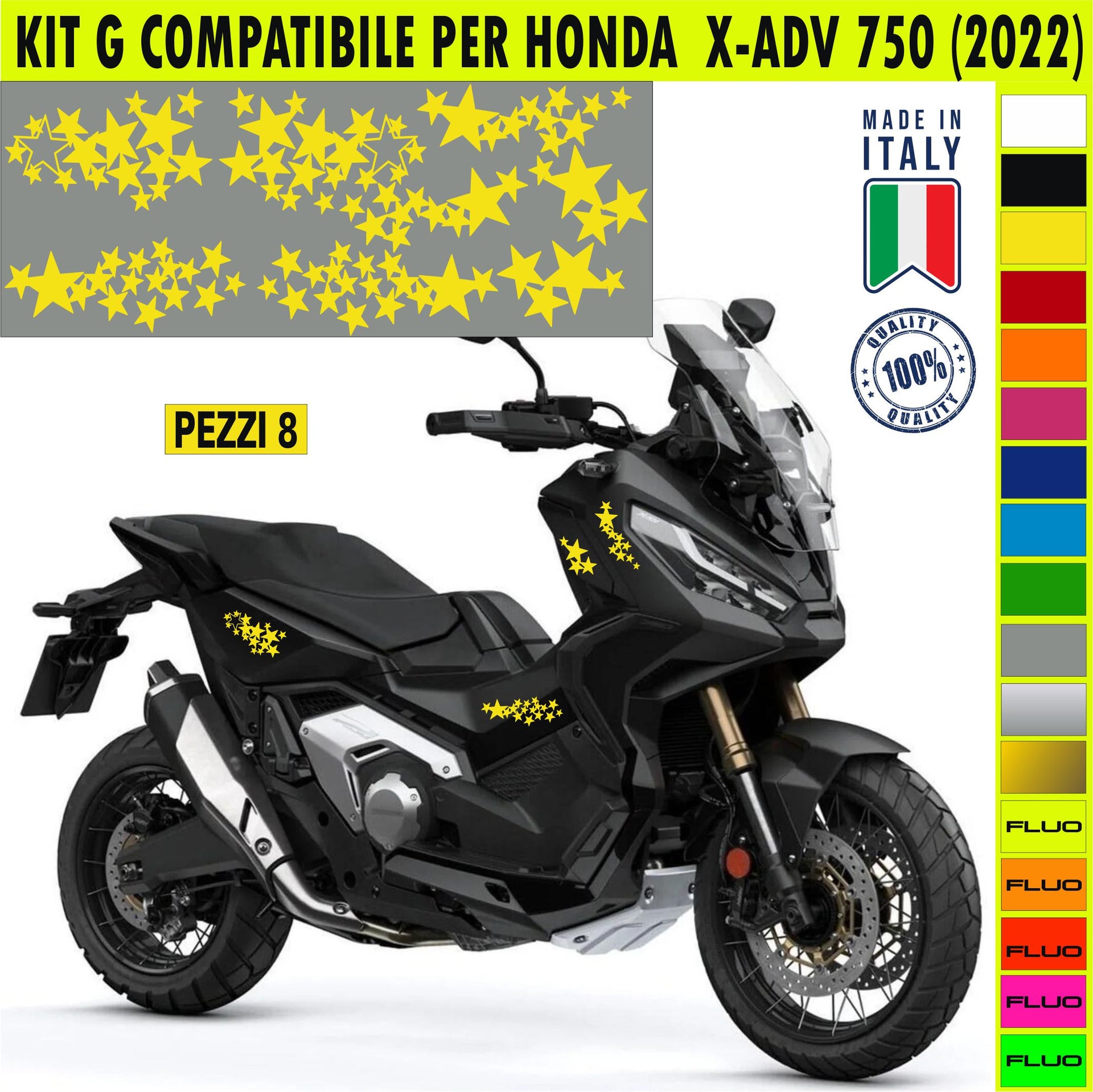 KIT G Adesivi STELLE STARS HONDA ADV 750 Grafiche UNICHE compatibili per SCOOTER HONDA ADV 750 Cod.2142